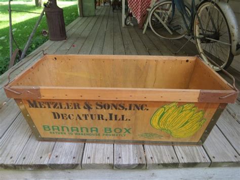 antique wood & metal banana box|old furniture wood types.